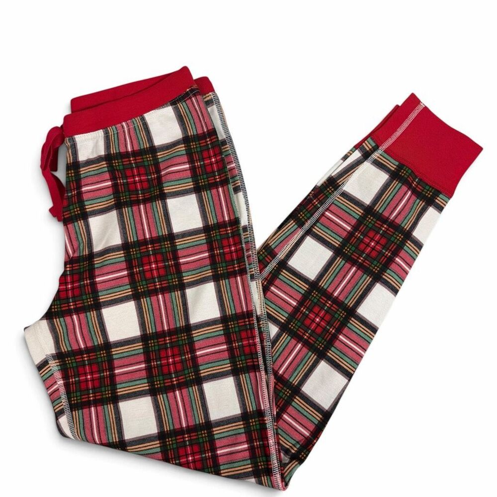 Hanna Andersson Large Long John Holiday Plaid Pajama Pants